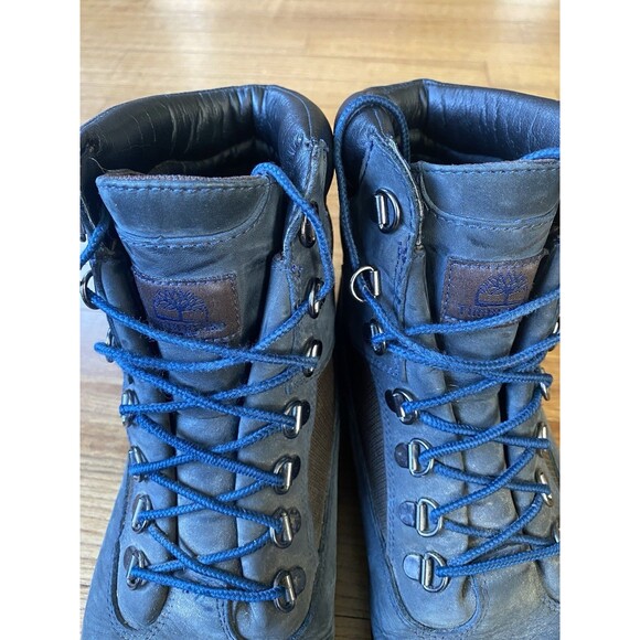 Timberland Mens 9 Field Boots Waterproof Navy Blue Nubuck Leather Gorpcore GUC - Picture 3 of 8
